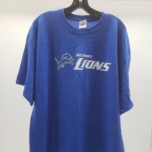 Men's GILDAN Blue Detroit Lions T Shirt